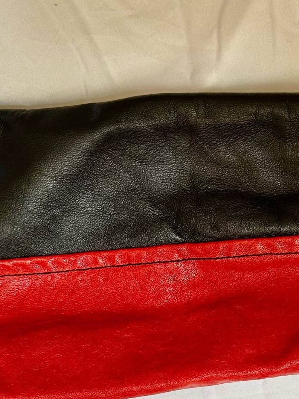 iROO Moderato Red and Black Floral Leather Moto Jacket - Picture 9 of 10